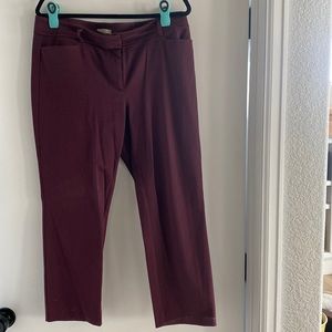 Maroon Ankle length slacks